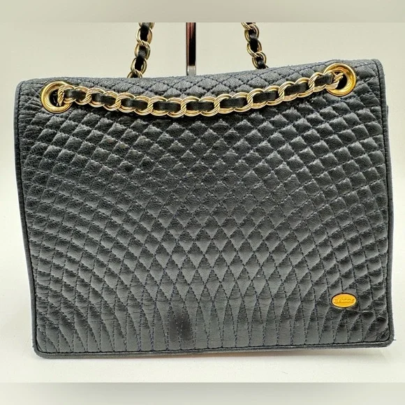 Bally-Authentic-Calf Skin Quilted Leather Black shoulder / crossbody bag - Picture 2 of 16